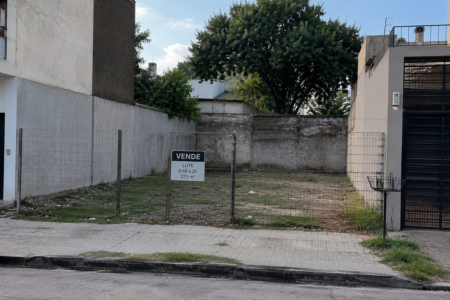 Venta lote/terreno 225m2 8,66x26
